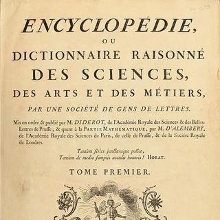 "Encyclopédie ou Dictionnaire raisonné des sciences, des arts et des métiers". [Wikicommons]