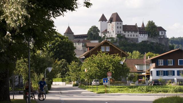 Vue sur le château de Berthoud, dans le canton de Berne. [Keystone - Alessandro della Valle]