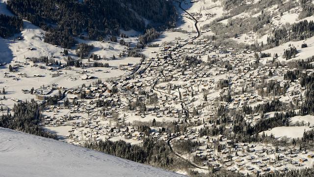 Une vue du village des Diablerets. [Keystone - Jean-Christophe Bott]