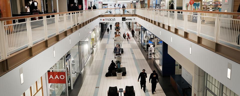 Les "malls" n'attirent plus beaucoup de clients, comme ici à Waterbury. [AFP - Spencer Platt]