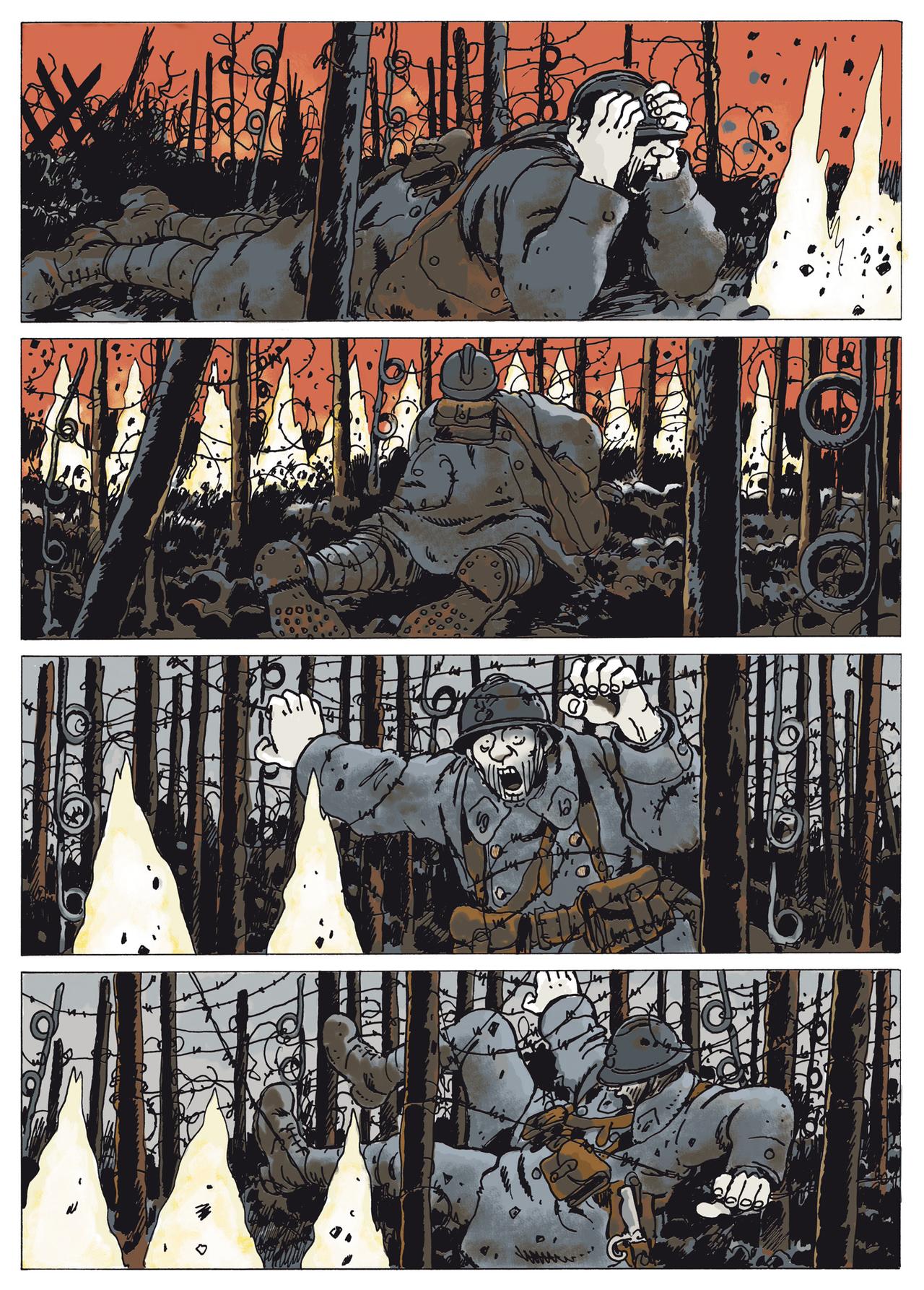 Une planche de "Le dernier assaut", de Jacques Tardi. [Casterman]