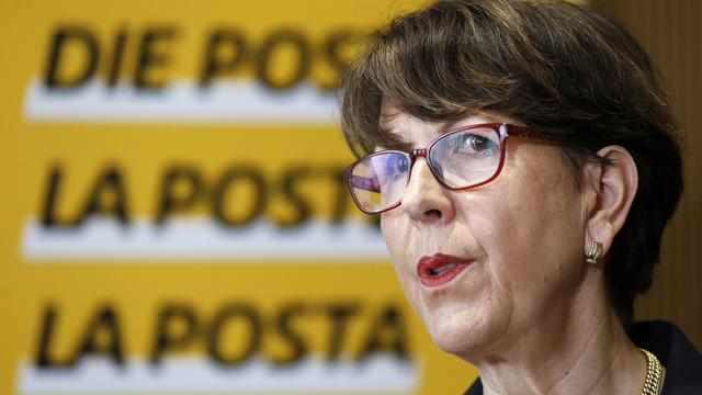 Susanne Ruoff, directrice de La Poste, en juin 2017 à Berne. [Keystone - Peter Klaunzer]