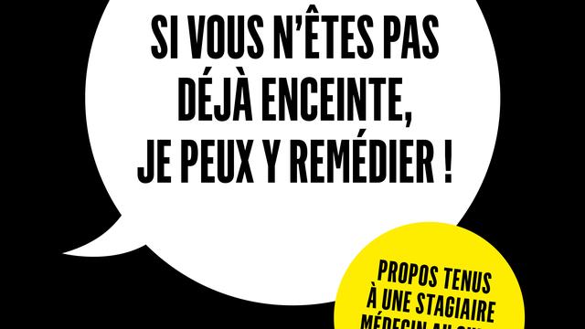 Une des affiches de la campagne contre le sexisme et le harcèlement du CHUV.