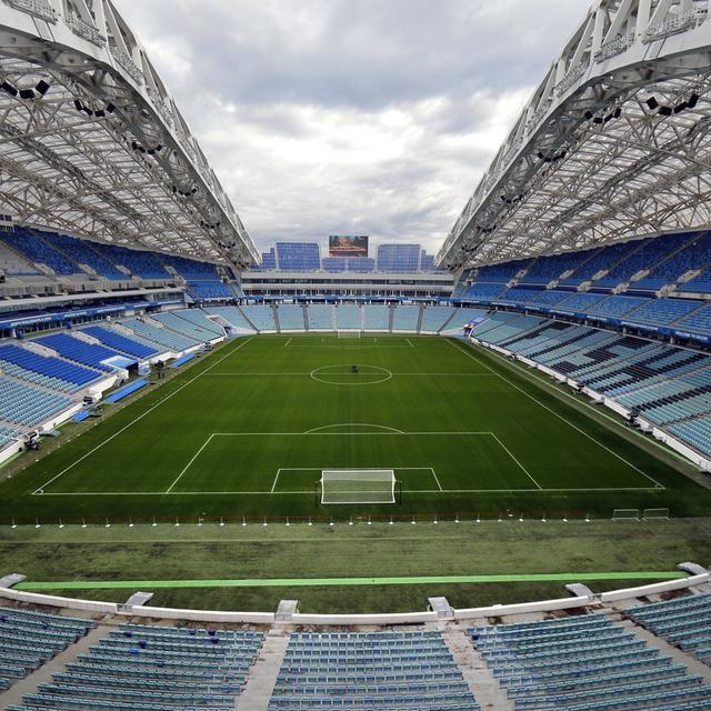 Le stade Fisht à Sotchi, l'une des villes hôtes pour la Coupe du monde 2018 de football en Russie. [EPA/Keystone - Yuri Kochetkov]