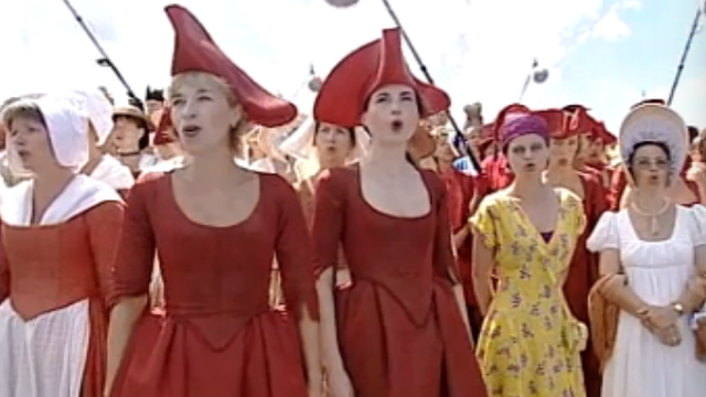 Figurantes du cortège de la Fête des vignerons 1999 [RTS]