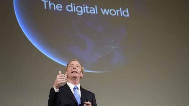 Le président du groupe Microsoft, Brad Smith. [Keystone - Martial Trezzini]