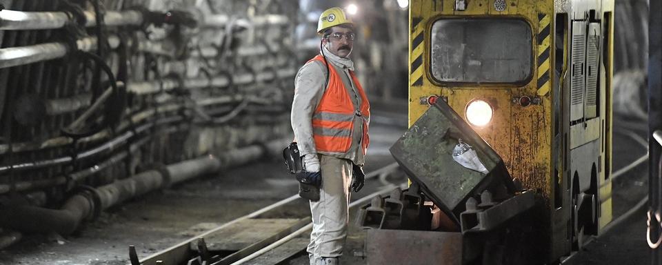 Un mineur de la mine de charbon de Bottrop, en Allemagne. [Keystone - Martin Meissner]