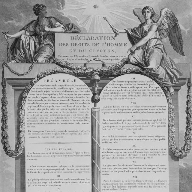 Déclaration des droits de l'homme et du citoyen (1789).
Agence Bulloz/Rmn-Grand Palais
AFP [AFP - Agence Bulloz/Rmn-Grand Palais]
