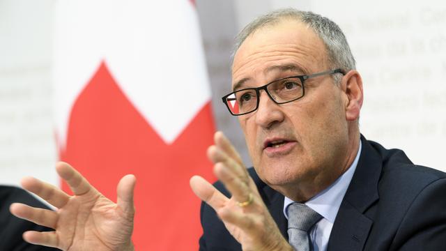 Le conseiller fédéral Guy Parmelin. [Keystone - Anthony Anex]