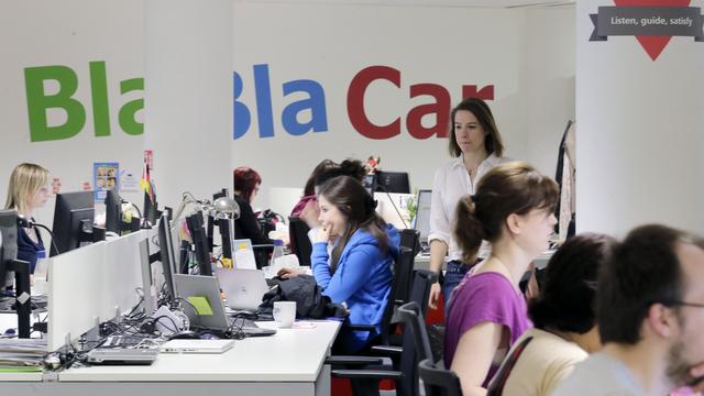 La grève à la SNCF est une aubaine pour les applications de covoiturage telles que la start-up française Blablacar. [AP/Keystone - Jacques Brinon]