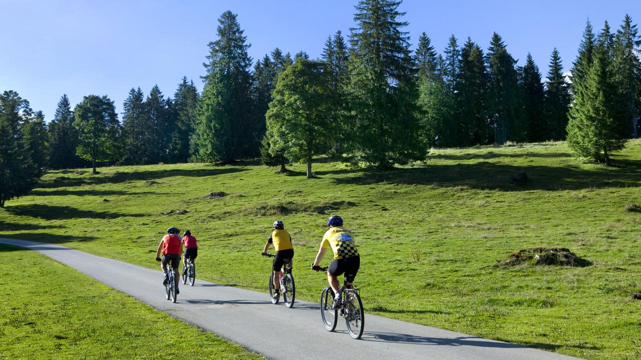 Suisse Tourisme veut mieux promouvoir le cyclotourisme. [Keystone - Martin Rütschi]