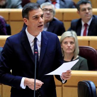 Pedro Sanchez, président du gouvernement socialiste espagnol, le 20 novembre 2018. [Keystone - Fernando Alvarado]