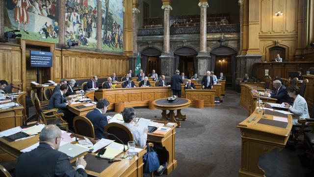 Les conseillers aux Etats débattent lors de la session d'été du Parlement en 2018. [Keystone - Peter Klaunzer]