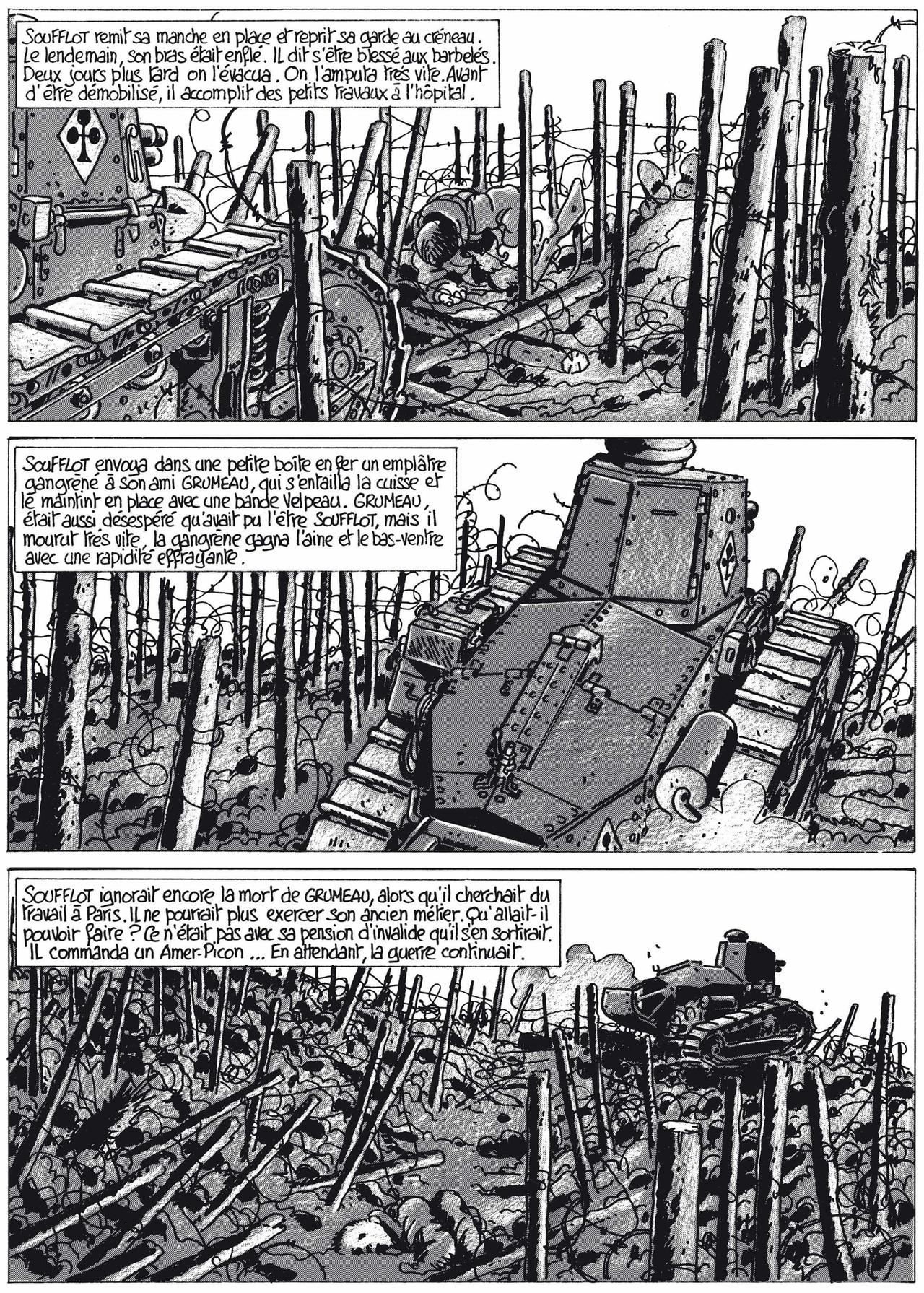 Une planche de "Putain de guerre" de Jacques Tardi. [Casterman]