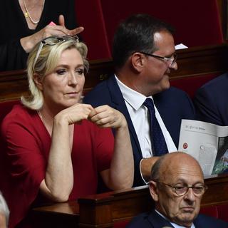 Marine Le Pen, présidente du parti d'extrême droite français Rassemblement national. [AFP - Gérard Julien]