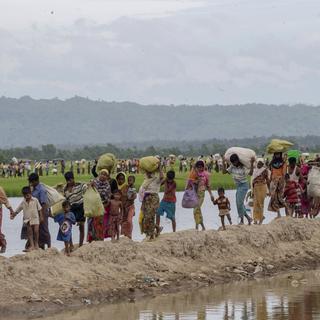 Près de 700'000 musulmans rohingyas ont fuit la Birmanie pour le Bangladesh. [Keystone - Dar Yasin]