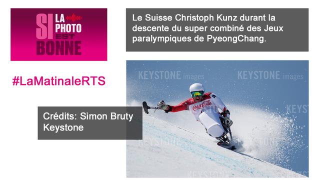 Si la photo est bonne - Le skieur suisse Christoph Kunz à PyeongChang. [Keystone - Simon Bruty]