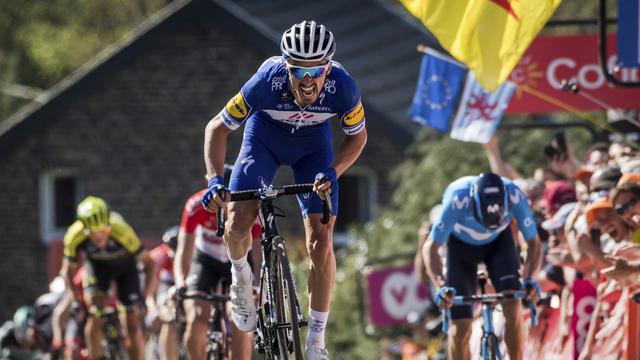 Julian Alaphilippe a mis fin à l'hégémonie d'Alejandro Valverde sur la Flèche Wallonne. [Julien Warnand]