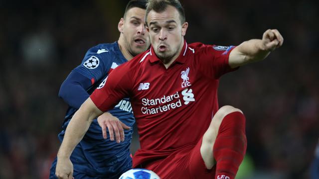 Xherdan Shaqiri lors du match de Champions League face à l'Etoile rouge Belgrade. [EPA/Keystone - Nigel Roddis]