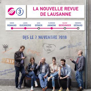 L'affiche de la pièce de théâtre "M3 – la nouvelle revue de Lausanne" de Blaise Bersinger. [Théâtre Boulimie]