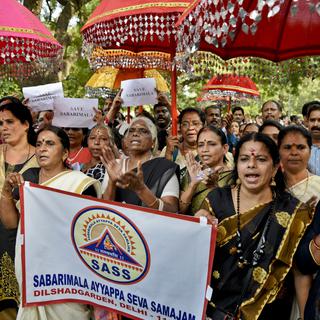 L’ouverture aux femmes d’un temple hindou déchaîne les passions au Kerala. [AP Photo/Keystone - R. S. Iyer]