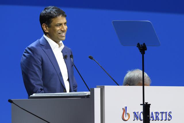 Vas Narasimhan, le nouveau directeur de Novartis. [Keystone - Anthony Anex]