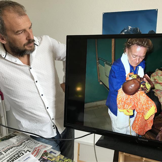 Sébastien Chadaud Pétronin et sa mère Nathalie Pétronin, otage au Mali. [RTS - Fabien Hünenberger]