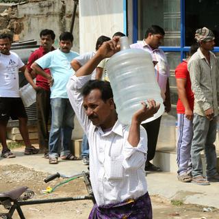 Bangalore est l'une des villes les plus menacées par une crise de l'eau imminente. [EPA/Keystone - Jagadeesh NV]