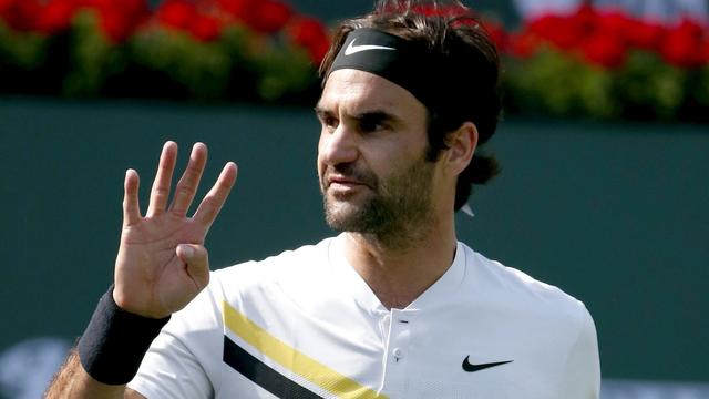 Roger Federer s'est vu infliger sa première défaite de l'année par l'Argentin Juan Martin del Potro, en finale du tournoi d'Indian Wells. [EPA/Keystone - Mike Nelson]