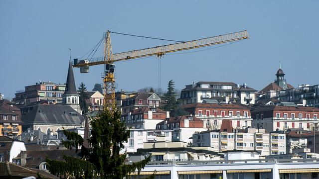 Les nouvelles constructions sont davantage consacrées à la location dans le canton de Vaud. [Keystone - Jean-Christophe Bott]