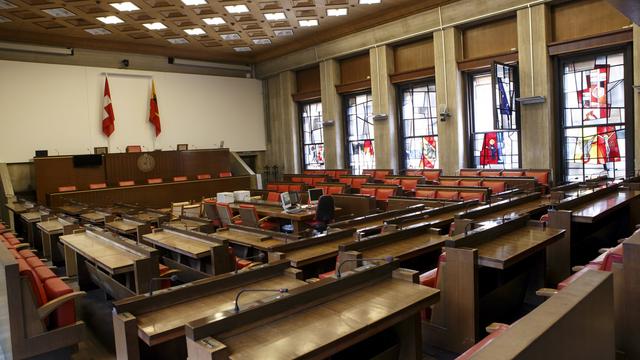 La salle du Grand Conseil genevois. [Keystone - Salvatore Di Nolfi]