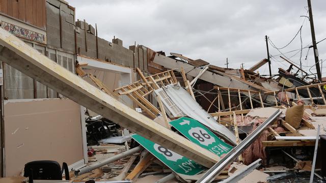 De nombreux bâtiments ont été détruits en Floride après le passage de l'ouragan Michael. [Keystone - EPA/Dan Anderson]