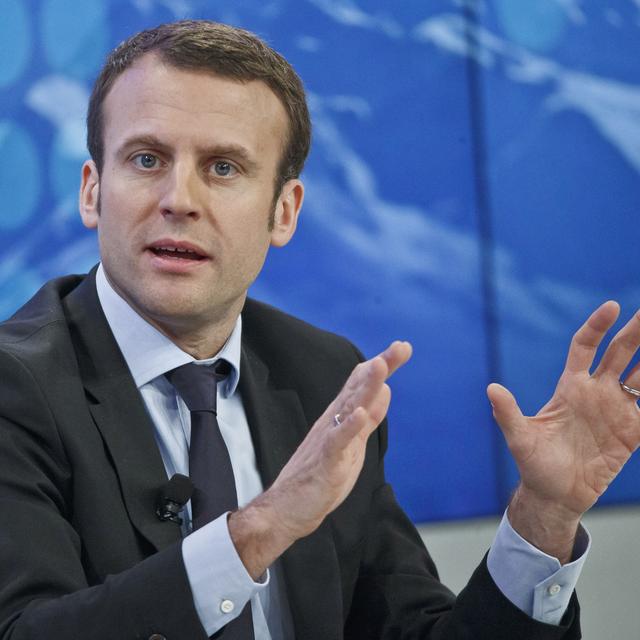 Emmanuel Macron au WEF à Davos. [AP/Keystone - Michel Euler]