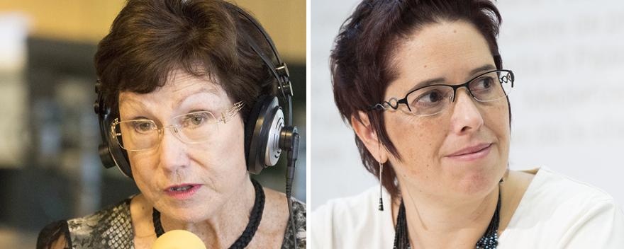 Marie-Hélène Miauton (à gauche) et Isabelle Chevalley. [RTS/Keystone]