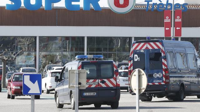 L'assaillant s'était retranché avec des otages dans un supermarché de Trèbes. [EPA/Keystone - Guillaume Horcajuelo]