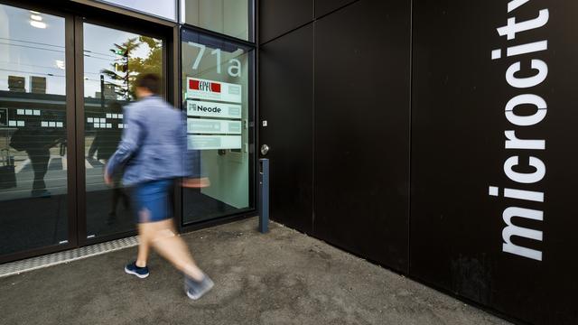 Le bâtiment de Microcity, antenne neuchâteloise de l'EPFL. [Keystone - Valentin Flauraud]