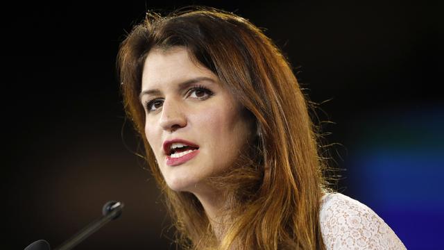 La secrétaire d'Etat française à l'Egalité entre les femmes et les hommes Marlène Schiappa. [Keystone - AP Photo/Laurent Cipriani]