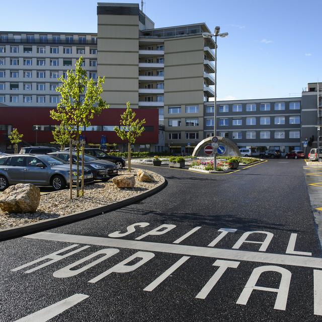 Le site de l'Hôpital fribourgeois à Fribourg. [Keystone - Jean-Christophe Bott]