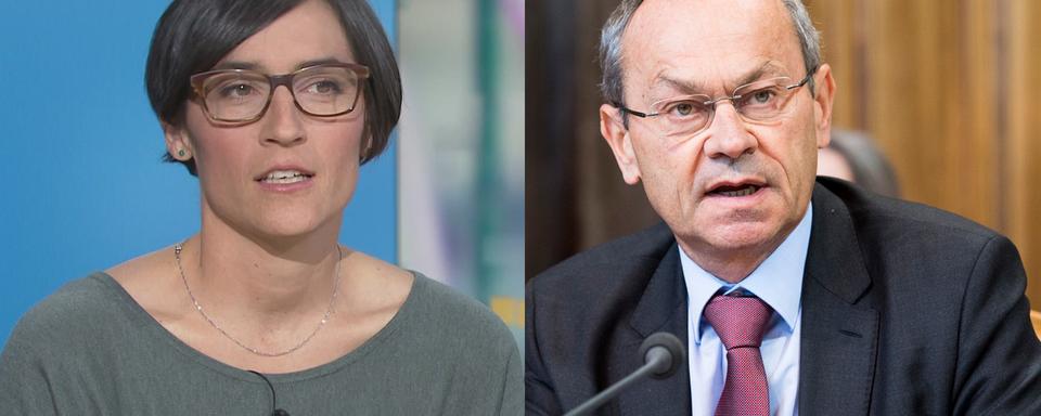 Zoé Dardel et Olivier Français. [RTS / Keystone - - /Anthony Anex]