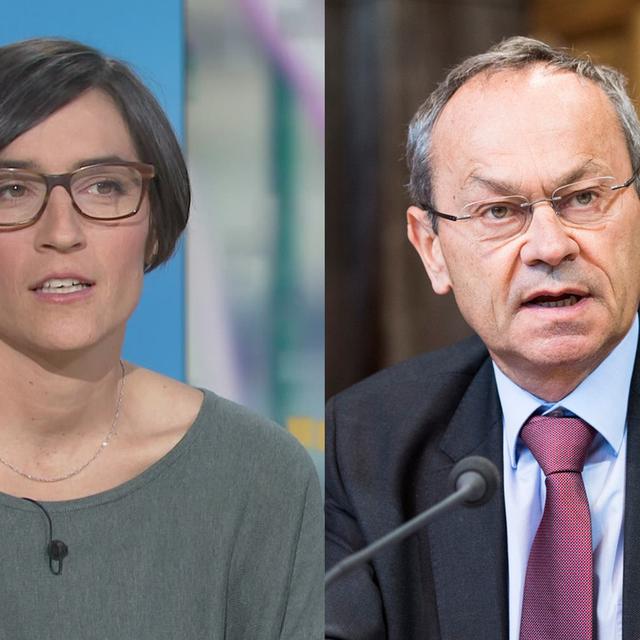 Zoé Dardel et Olivier Français. [RTS / Keystone - - /Anthony Anex]