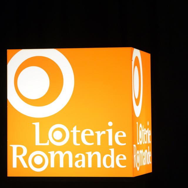 Le logo de la Loterie romande, photographié à Lausanne en 2013. [KEYSTONE - Laurent Gillieron]