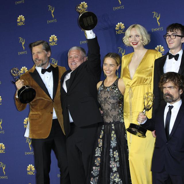 Des acteurs de la série Game of Thrones lors de la 70e cérémonie des Emmy Awards. [EPA/Keystone - Nina Prommer]