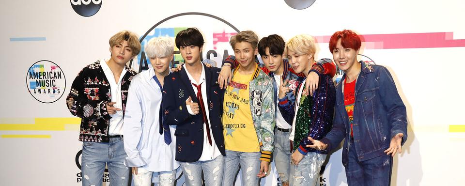 Le groupe de k-pop BTS lors des American Music Awards en novembre 2017. [DPA/AFP - Dave Bedrosian]