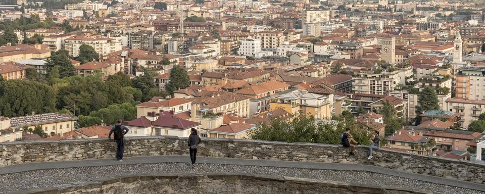 Une vue de la ville de Bergame, en Lombardie. [AFP - LORENZO DE SIMONE / AURIMAGES]