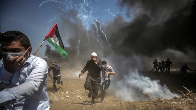 Heurts à Gaza. [Keystone - EPA/Mohammed Saber]