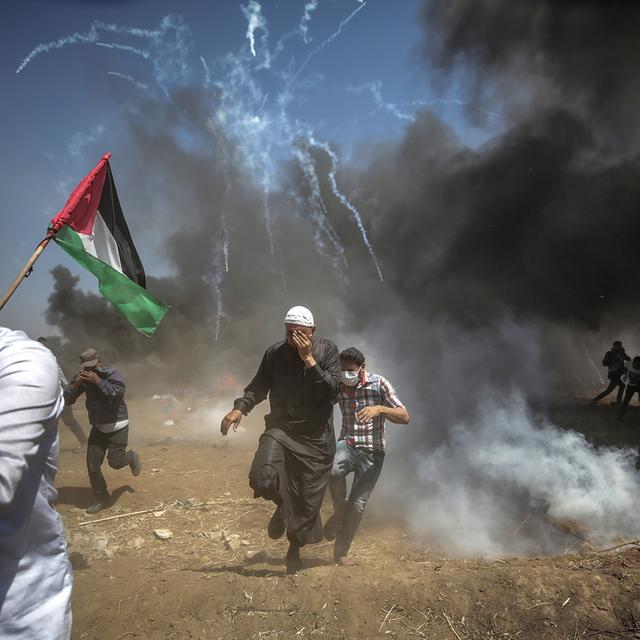 Heurts à Gaza. [Keystone - EPA/Mohammed Saber]