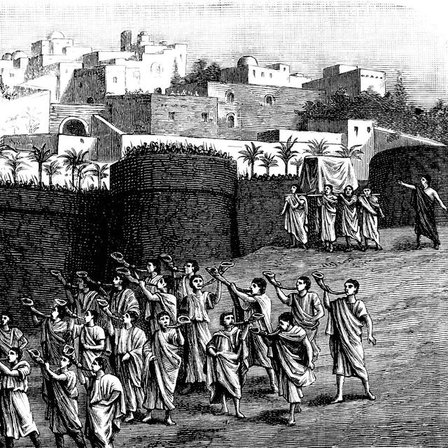 Scène biblique devant les murs de Jericho. [Fotolia - Erica Guilane-Nachez]