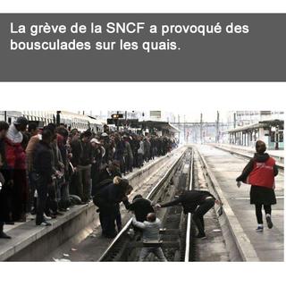 La grève de la SNCF a provoqué des bousculades sur les quais [AFP - Christophe Simon]
