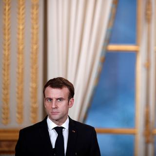 Le président français Emmanuel Macron prononcera son discours de fin d'année lundi soir. [Reuters - Benoit Tessier/Pool]