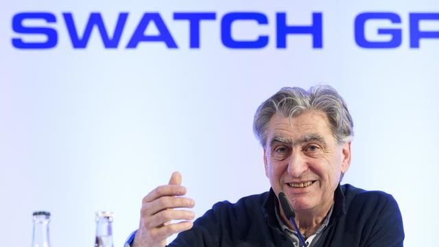 Nick Hayek, patron de Swatch Group, en conférence de presse le 14 mars 2018. [Keystone - Anthony Anex]